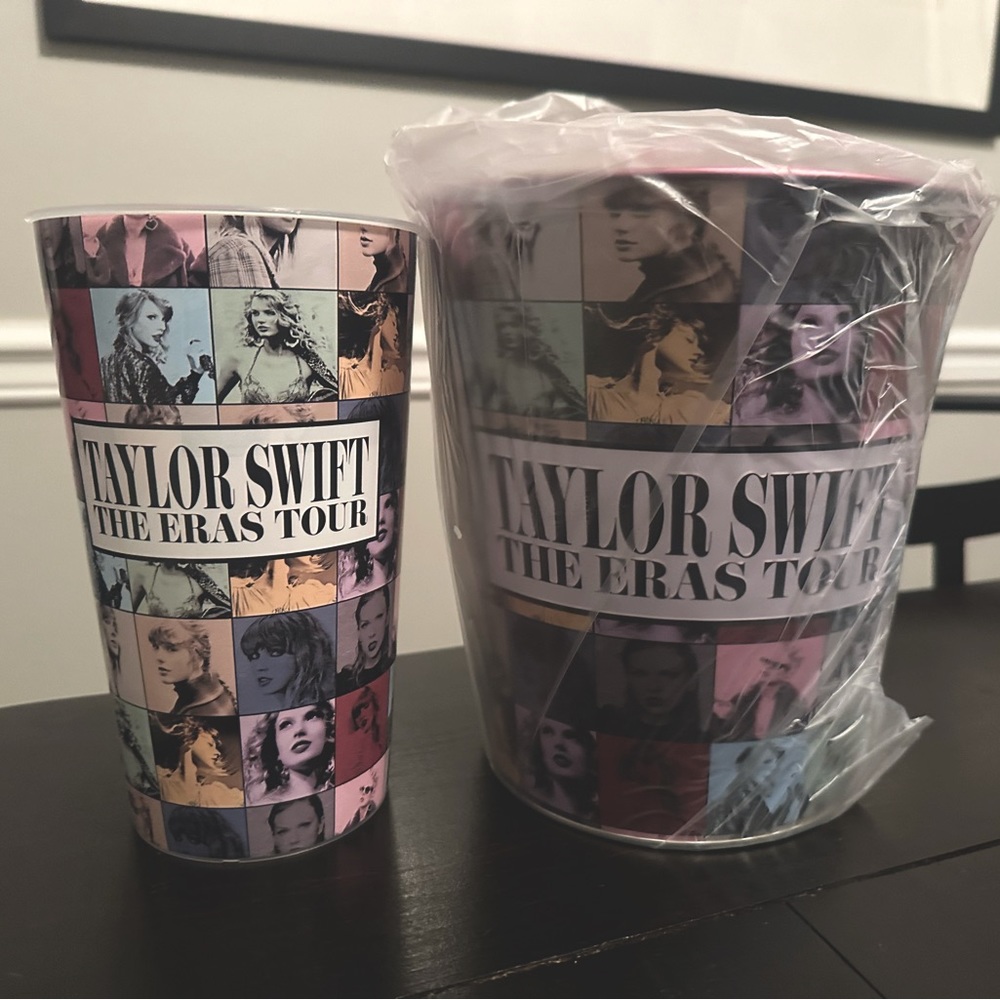 Pink AMC Taylor Swift Eras Tour Popcorn Tin and cup